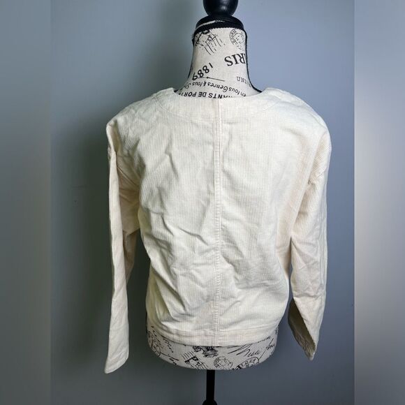 Madewell Waffle-Knit Relaxed V-Neck Top NWT size XS - Picture 7 of 11